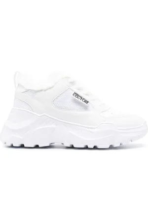 VERSACE Sko, Dame, Hvid, 39 EU, Uld, Hvide Speedtrack Sneakers