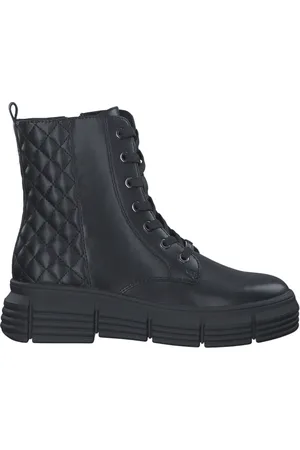 QS by s.Oliver Sko, Dame, Sort, 39 EU, Uld, Sorte Lukkede Booties - Kvinders Ankelstøvler