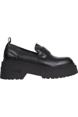 Tommy Hilfiger Sko, Dame, Sort, 40 EU, Uld, Sort Loafer til Kvinder