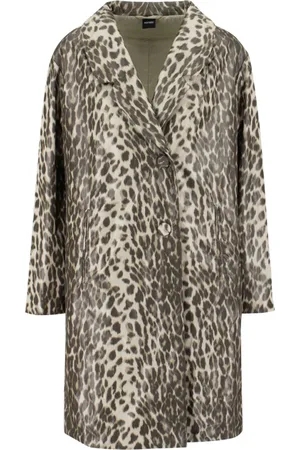 Aspesi Frakke, Dame, Brun, XS, Nylon, Leopard Print Nylon Frakke