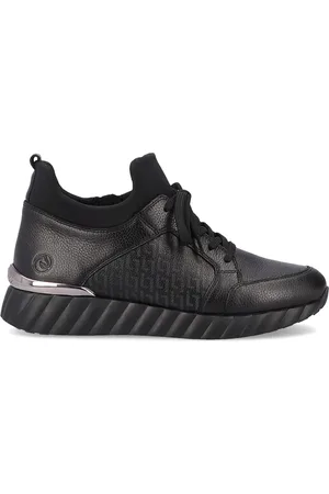Remonte Sko, Dame, Sort, 36 EU, Læder, Sorte Lukkede Sneakers til Kvinder