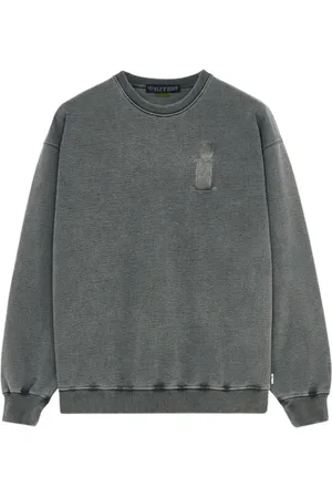 IUTER Sweathshirts & Hoodies, Herre, Grå, XL, Uld, Monogram Crewneck Sweater
