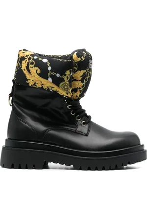VERSACE Sko, Dame, Flerfarvet, 36 EU, Uld, Sort Guld Drew Booties