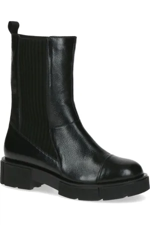 Caprice Sko, Dame, Sort, 38 EU, Uld, Sort Nappa Lukkede Booties