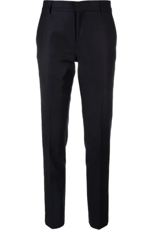 Ami Bukser, Dame, Blå, S, Uld, Marineblå Slim Fit Bukser