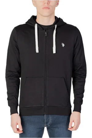 U.S. Polo Assn. Sweathshirts & Hoodies, Herre, Sort, M, Bomuld, Herre hættetrøje