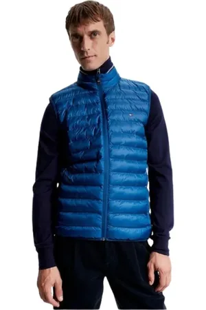 Tommy Hilfiger Jakke, Herre, Blå, M, Polyester, Komprimerbar Ærmeløs Dunjakke