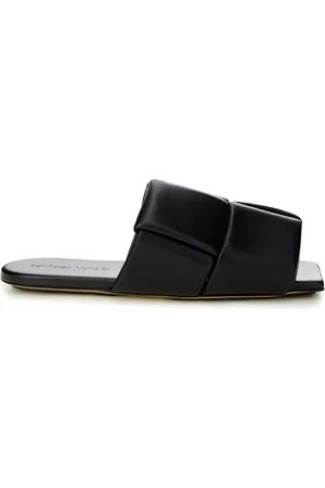 Bottega Veneta Sko, Dame, Sort, 37 EU, Læder, Sort Læder Maxi Intreccio Mule