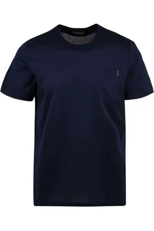 MOORER Top, Herre, Blå, M, Bomuld, Blå T-shirts og Polos