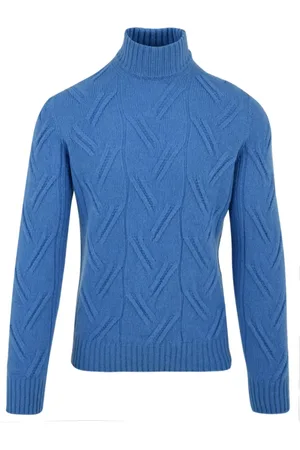 DRUMOHR Strik, Herre, Blå, 2XL, Lysblå Sweaters til Mænd