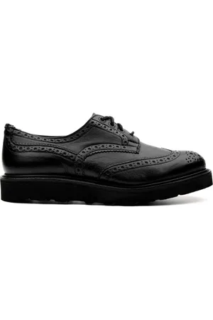 TRICKERS Sko, Herre, Sort, 43 1/2 EU, Sorte Flade Sko