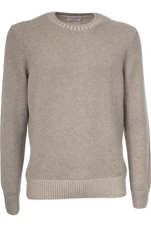Gran Sasso Strik, Herre, , 3XL, Cashmere, Slim Fit Crew Neck Cashmere Sweater