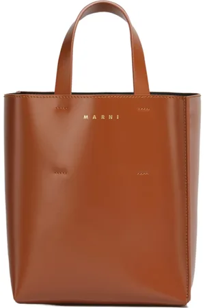 Marni Taske, Dame, Brun, ONE SIZE, Bomuld, Farveblokeret Nord/Syd Tote Taske