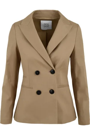 Douuod Woman Jakke, Dame, Brun, XS, Uld, Brun Jakke med Fenicottero Model