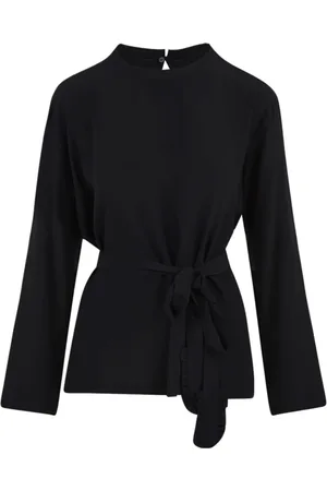 Douuod Woman Bluser & Skjorter, Dame, Sort, S, Uld, Sorte skjorter med knaplukning og lange ærmer