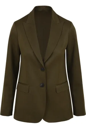 Douuod Woman Jakke, Dame, Grøn, XS, Uld, Militærstil Jakke med Knappelukning