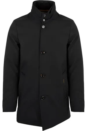 MOORER Frakke, Herre, Blå, 3XL, Uld, Blå Frakker med Lynlås og Knapper