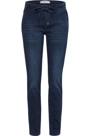 Brax Jeans, Dame, Blå, 4XL, Tyl, Afslappet pasform Blå Style.Morris