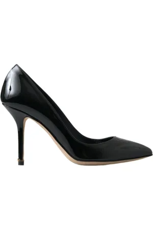 Dolce & Gabbana Sko, Dame, Sort, 35 1/2 EU, Læder, Smukke Sorte Læder Højhælede Sko