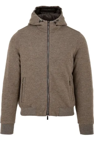 MOORER Sweathshirts & Hoodies, Herre, , XL, Uld, Quiltet Frakke med Lynlåslukning