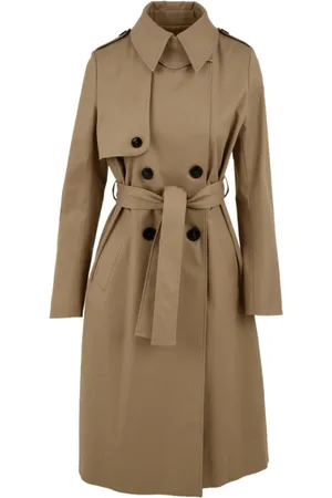 Douuod Woman Frakke, Dame, Brun, XS, Uld, Brun Trenchcoat til Kvinder