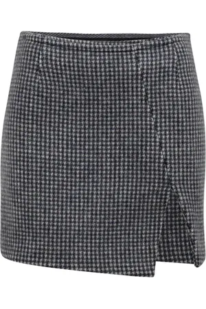Douuod Woman Nederdel, Dame, Flerfarvet, S, Uld, Mini Nederdel med Sideslidse