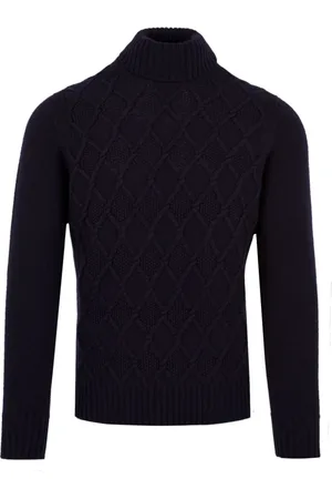 DRUMOHR Strik, Herre, Blå, M, Natblå Sweater
