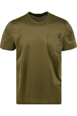 MOORER Top, Herre, Grøn, M, Bomuld, Grønne T-shirts og Polos