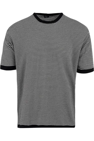 DRUMOHR Top, Herre, Sort, XL, Stribet T-shirt til Mænd