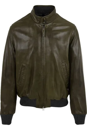 THE JACK LEATHERS Jakke, Herre, Grøn, 3XL, Læder, Grøn Læderjakke til Mænd