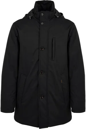 MOORER Jakke, Herre, Blå, 5XL, Uld, Jakke med lynlås og knaplukning foran