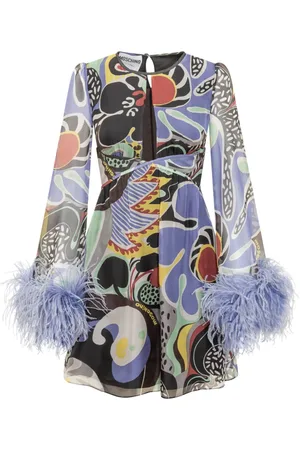 Moschino Kjole, Dame, Flerfarvet, XS, Uld, Moderne Kjoler