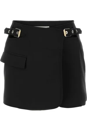 DION LEE Nederdel, Dame, Sort, XL, Polyester, Sort stræk mini nederdel