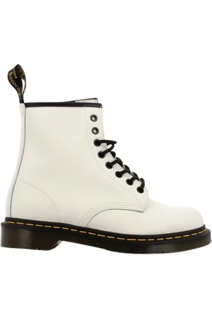Dr. Martens Sko, Dame, Hvid, 36 EU, Læder, 1460 Ankelstøvler i glat læder