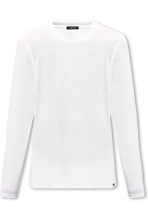 Tom Ford Top, Herre, Hvid, 2XL, Bomuld, T-shirt med logo