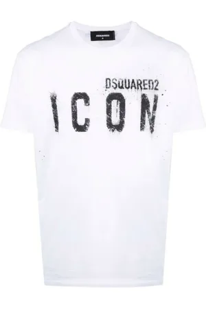 Dsquared2 Top, Herre, Hvid, S, Bomuld, Icon Spray Cool T-shirt