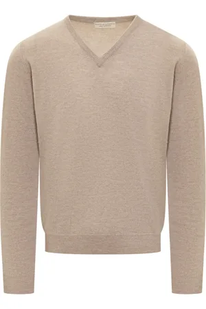 FILIPPO DE LAURENTIIS Strik, Herre, , 4XL, Uld, Uld V-Hals Trøje