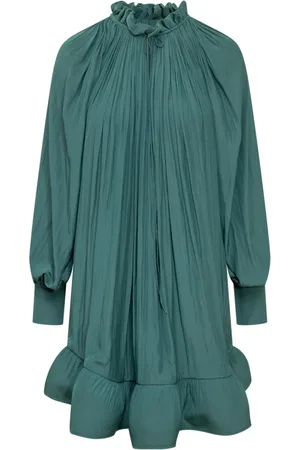 Lanvin Kjole, Dame, Grøn, M, Polyester, Langærmet Kjole