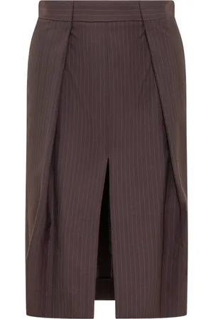 Victoria Beckham Nederdel, Dame, Sort, M, Uld, Skræddersyet Midi Nederdel