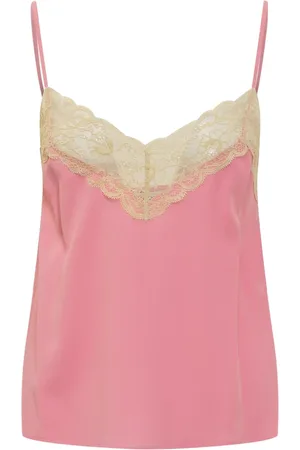 Jucca Top, Dame, Lyserød, L, Top med blonder