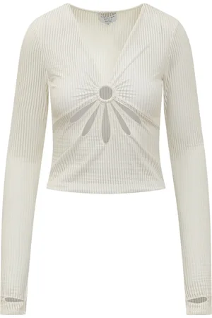 Collina Strada Top, Dame, , L, Uld, LS Flower Top - Stilfuld og Trendy