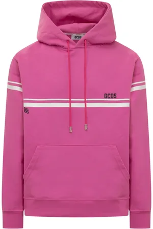 GCDS Sweathshirts & Hoodies, Herre, Lyserød, XS, Uld, Logo Band Hoodie