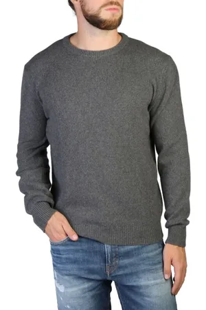 CASHMERE COMPANY Strik, Herre, Grå, S, Cashmere, Herre Cashmere Trøje