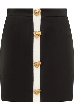 Moschino Nederdel, Dame, Sort, M, Uld, Moderne Gonna