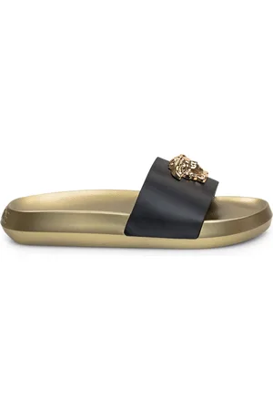 VERSACE Sko, Herre, Sort, 44 EU, Flade Sandaler