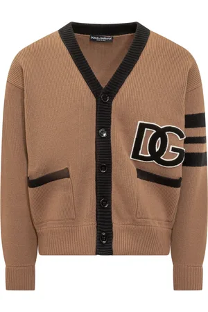 Dolce & Gabbana Strik, Herre, Brun, L, Uld, Knaplukket Cardigan