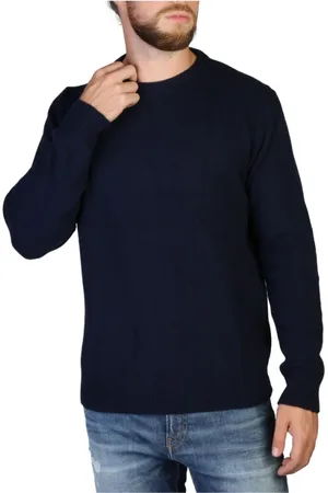 CASHMERE COMPANY Strik, Herre, Blå, S, Cashmere, Herre Cashmere Trøje