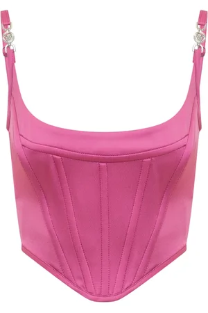 VERSACE Top, Dame, Lyserød, S, Uld, Top BRA - Stilfuld og Trendy