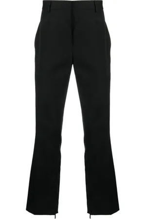 OFF-WHITE Bukser, Herre, Sort, M, Slim Zip Bukser med Broderi