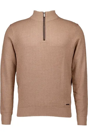 Bugatti Strik, Herre, Brun, 2XL, Bomuld, Brun Sweaters